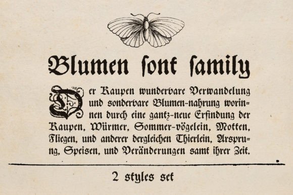 Blumen: A Bold Blackletter Typeface for Striking Designs