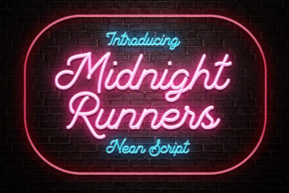 Midnight Runners: A Neon Script for Bold Branding