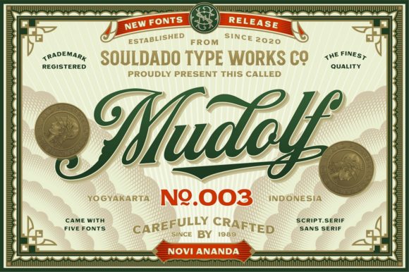 Mudolf: The Playful Vintage Display Font for Creative Projects