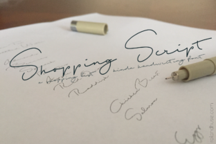 Shopping Script: A Fresh Take on Casual Handwriting for Designers