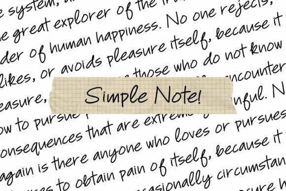 Simple Note: A Handwriting Font That Actually Looks Handwritten