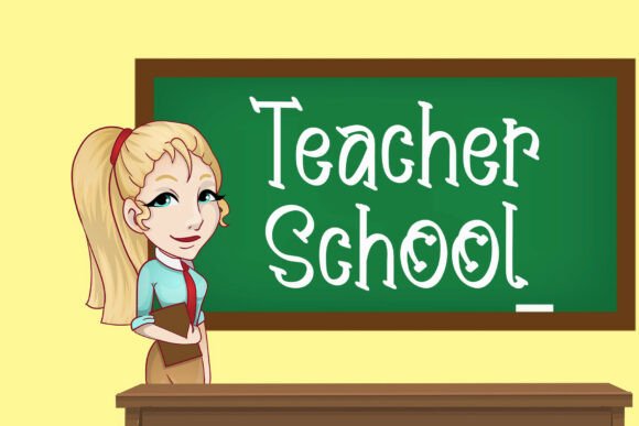 Teacher School: The Handwritten Font That Brings Learning to Life